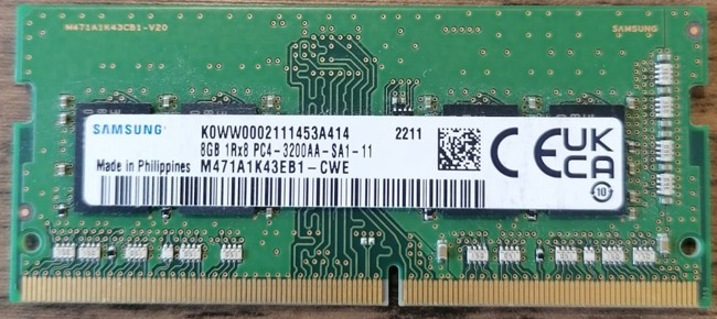 Ram Laptop DDR4 – 8.G / 3200MHz ( USED )