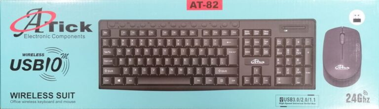 Atrick Wireless Keyboard and Mouse 2.4GHz